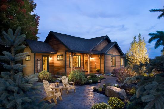The home is oriented to maximize solar heat gain in the winter. In addition, existing and newly planted trees on the northwest side provide windbreaks and help reduce cold air penetration.