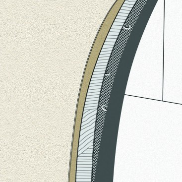 4. Water Management Flashing and waterproofing are vital to success with any drainable cladding. With EIFS, you need to pay close attention to the details around windows and doors, including head flashing at the top of openings and drain pans at door and window sills. At the base of walls, you’ll need drainable openings so water can exit.