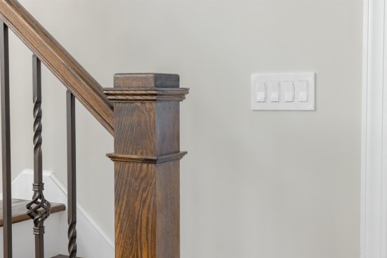 Tuskes Homes includes Decora Smart Wi-Fi products in their design studio as they see a trend in expectations of new homeowners wanting integration of Smart technology into their home electrical system – particularly lighting.
