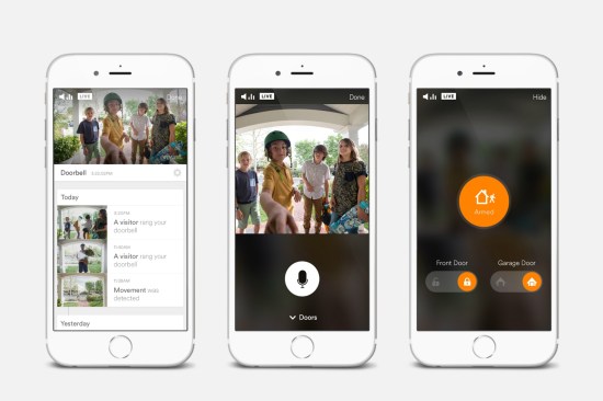Vivint's app connects to the company's doorbell camera and automated locks, which allows users to interact with those on their door step and lock or unlock their doors.
