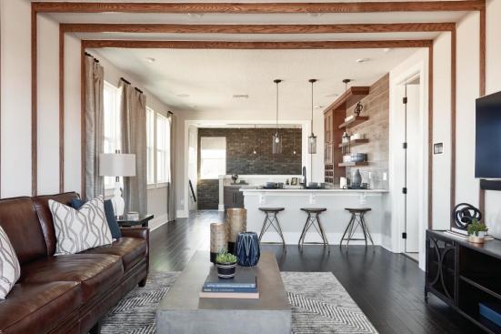 Multifunctional Living Space featuring Ironside TundraBrick from Eldorado Stone