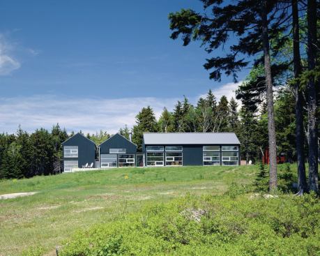 The not-so-big house is halfway up the Maine Coast.