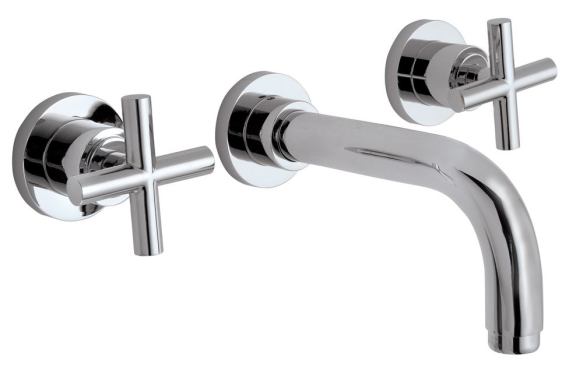 Anyone who has used a wall-mounted faucet knows the benefits. Not only is it more ergonomic, it also frees up the counter for a minimalist look and makes the area around the sink easier to clean. One caveat: Make sure the positioning of the faucet over the sink is correct to avoid splashing. California Faucets. 
www.calfaucets.com.