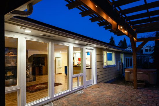 View from Exterior; Siding and Pergola