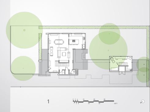 The floor and site plan.