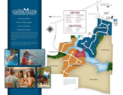 Water Ride The Canoe Club, a 599-acre community in Fayette County, Ga., that Reynolds Signature Communities is completing, will have a total of 363 homes and cottages that surround the community’s most striking amenity, its two private lakes. The community will also include 58 acres of green space and 12 acres of recreational space.