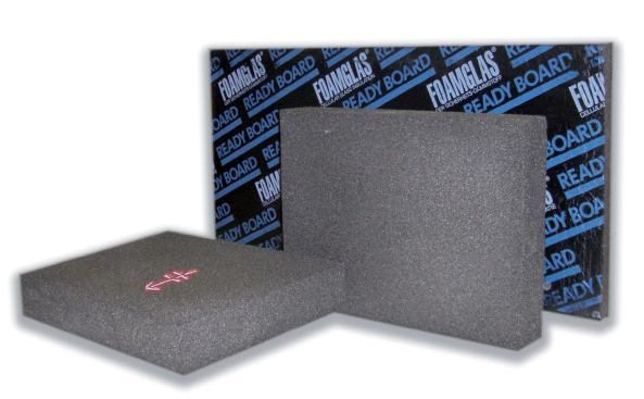 FOAMGLAS This cellular glass material is 100% waterproof and is manufactured with up to 66% recycled glass from automobile windscreens and old windows.