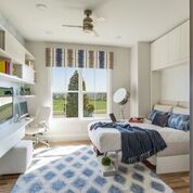 The space also has a fold away bed, perfect for visitors or a getaway from a snoring spouse.