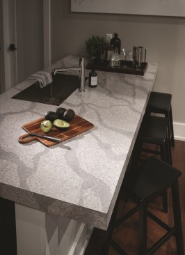 Formica Corporation debuted the Quartz Composite, inspired by the look of traditional quartz, at KBIS 2018.