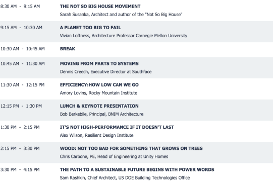 BUILDER Sustainability Forum speaker line up