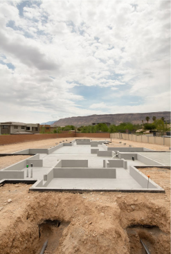 “We poured about 180 yards of concrete for this foundation, and it’s diagonally 139 feet from the southeast corner to the northwest corner,” says Salerno. “We were 3/16ths of an inch off-square, within 5 millimeters accurate."