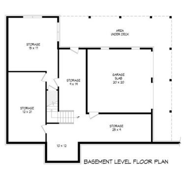 Country Style with Wraparound Porch 932-34 - Lower Floor Plan