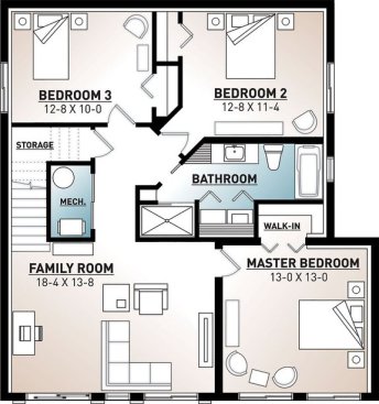 Impressive Windows 23-2713 - Lower Floor Plan