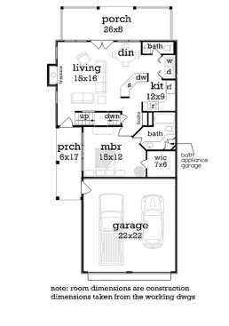 Cozy Retreat 45-591 - Main Floor Plan