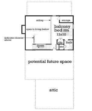 Cozy Retreat 45-591 - Upper Floor Plan
