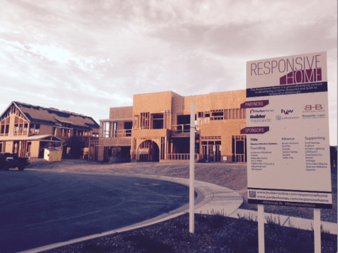 BUILDER's Responsive Home, by TRI Pointe Group's Pardee Homes, on frame-walk day.