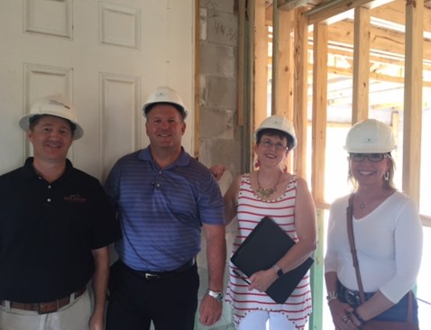 NEXTadventure Frame Walk: Taylor Morrison's Mike Corcoran (builder), and vp of construction Steve Atwood, with project architect Housing Design Matters principal Deryl Patterson, and award-winning interior design specialist Lita Dirks.