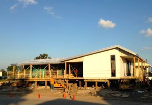 The third module was set in place.