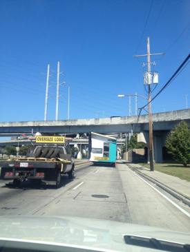 The three modules slowly made their way to the Lower 9th Ward.