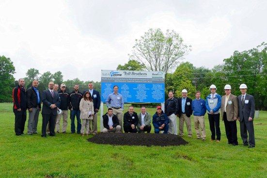 So far, about 50 trade partners have committed to donating their time and resources to the project. Above are some of the trade partners on the lot of the soon-to-be home.