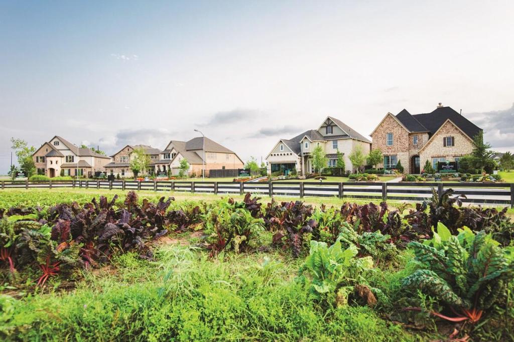 In Harvest Green by Johnson Development Corp., select houses overlook the community farm, while others sit adjacent to edible landscaping.