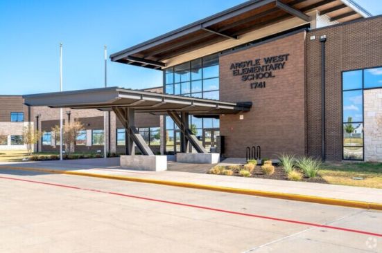 Arglye West Elementary School in Hillwood Communities' Harvest master plan in Texas.