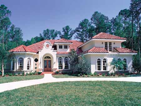No. 9: Classic Mediterranean The third largest plan in the bunch at 3,424 square feet, this plan caters to those looking for a luxurious layout. It offers a master suite with a view of the rear garden, a guest suite, and a rear patio. For more images and information, click 
here.