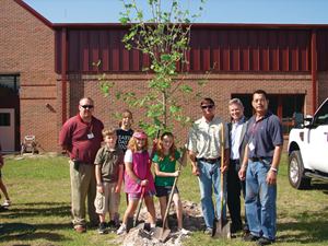 Earth Day Tree ICI donates and helps plant a tree  at a local elementary school.