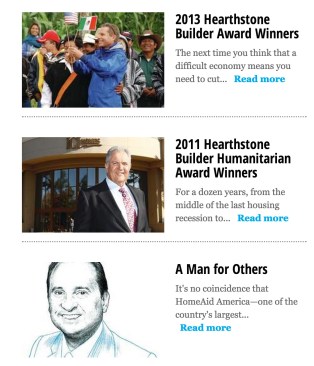 Hearthstone Builder Humanitarian Award winners past.