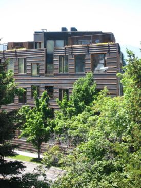 Its exterior is clad in Corten steel, which manages to look new and original, yet fits in with the historic brick buildings in the neighborhood.   
