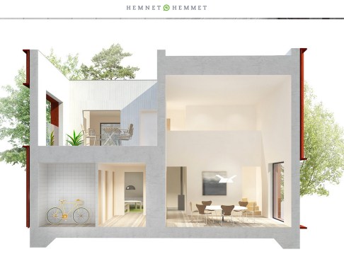 Big data house designed by Swedish users of Hemmet site with architects Tham & Videgård