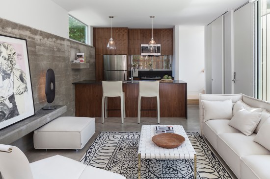 The Hillmont Studio by Austin, Texas-based FAB Architecture sits on a bluff overlooking downtown Austin.