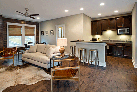 A bonus room offers novelty for both.