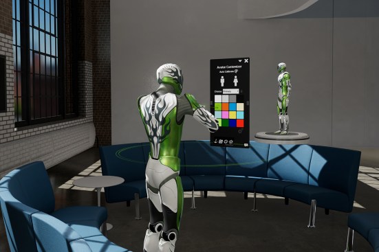 Avatar customization panel