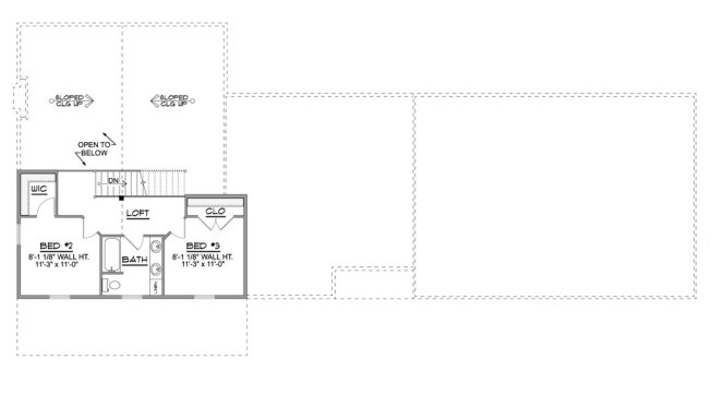 Barndominium House Plan 1064-231 Upper Floor Plan from Houseplans.com