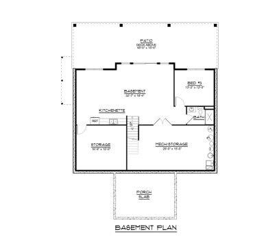 Modern house plan with deck, optional finished lower level. See details at Houseplans.com.