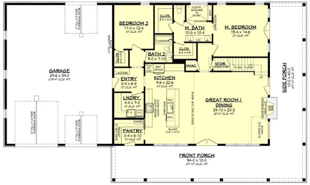 Family-Friendly Farmhouse Plan, Main Level. See Details at Houseplans.com.