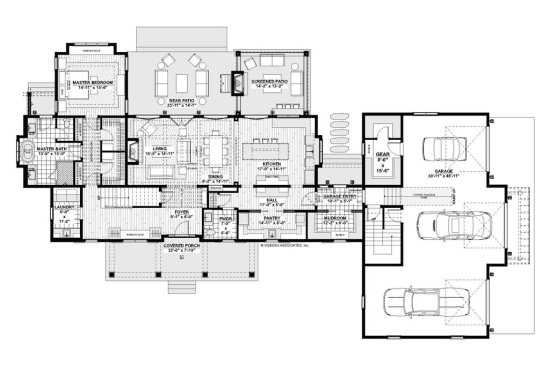 Farmhouse Plan 928-373 Main Floor at Houseplans.com.