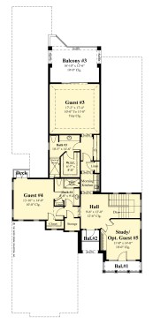 Narrow Lot Luxury House Plan 930-538 Upper Floor: See more details at Houseplans.com