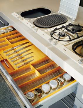 DETAIL ORIENTED: Kitchens includes draws that maximize space and organization.