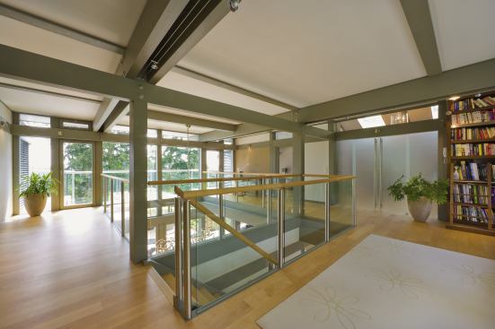 LEARNING OPTIONAL: A number of Huf Haus's house plans include space for a library.