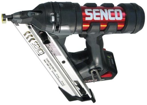Senco. This nailer looks like slightly like a weapon from a J.J. Abrams sci-fi flick, but we guarantee you it is not. The company has combined the flexibility of a cordless nailer with the power of a pneumatic to produce the Fusion15- and 18-gauge finish nailer line. It eliminates the drawbacks associated with traditional gas- and battery-powered nailers, including fuel cell replacement costs, tool weight, and “ramp-up” times. Fusion uses an 18-volt lithium-ion phosphate battery that can reach an 80 percent charge in 15 minutes and Reflex Shot technology for added power and to provide up to 500 drives between charges. 
www.senco.com. 
–N.M.