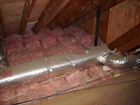 Dan Robinette from Minnick's in Laurel, Md., says this is a perfect example of improper attic insulation.