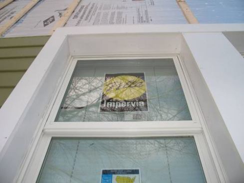 The detail shot shows how the window detail is handled with the extra thick foam board.