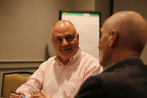 Jacob Atalla, vp of sustainability at KB Home, consults with Atilla Lawrence, professor of Interior Architecture and Healthcare Design, affiliate research faculty at the Center for Biobehavioral Interdisciplinary Science, University of Nevada, to incorporate healthy best practices in the ProjeKt.