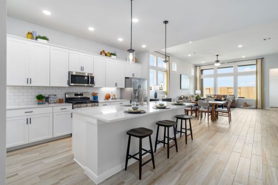 Built by David Weekley Homes, the model home at Jubilee features ample natural and synthetic lighting.