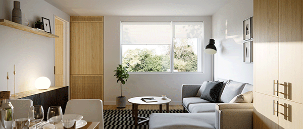 This render shows an example of a Katerra window design that will be manufactured and ready for shipment this year.