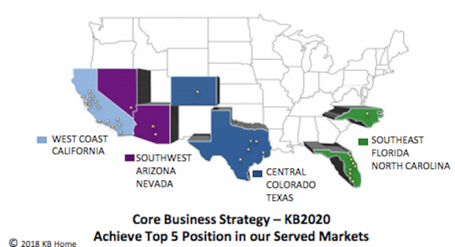 KB Home footprint, Q2 quarterly presentation.