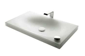 TOTOOne of the coolest products from the show, the Neorest II lavatory is made from LUMINIST, a hybrid epoxy resin that is commonly found in airplane wings. The material gives the sink the translucent qualities of glass combined with durability, heat-resistance, and scratch-resistance. Embedded LED light produces a gentle illumination, while a temperature control knob on the sink adjusts the water flow from the super-slim spout. The color of the LED light on the control knob varies with water temperature: blue, light purple, dark purple, and red. www.toto.com.