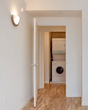 In-unit washers and dryers will make life easier for families.